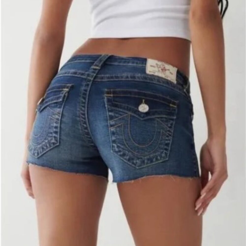 NWT Womens True Religion Joey Cut-Off Low Rise Shorts 29 MSRP $119